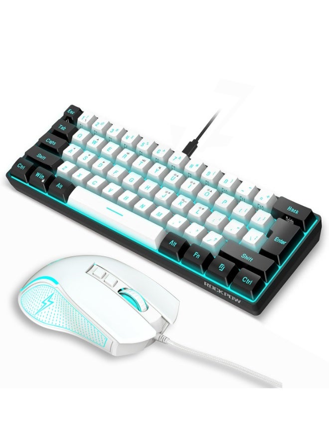 Compare Wired Gaming Keyboard and Mouse Combo Include Mini 60% Merchanical Feel Keyboard Ergonomic Design at KSA Price