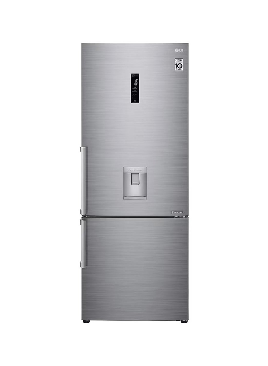 Compare 500446 Gross and Net Capacity LG New Bottom Mount Refrigerator , Inverter Compressor, Multi AirFlow, Smart Diagnosis  GRF589BLCM Platinum Silver at KSA Price