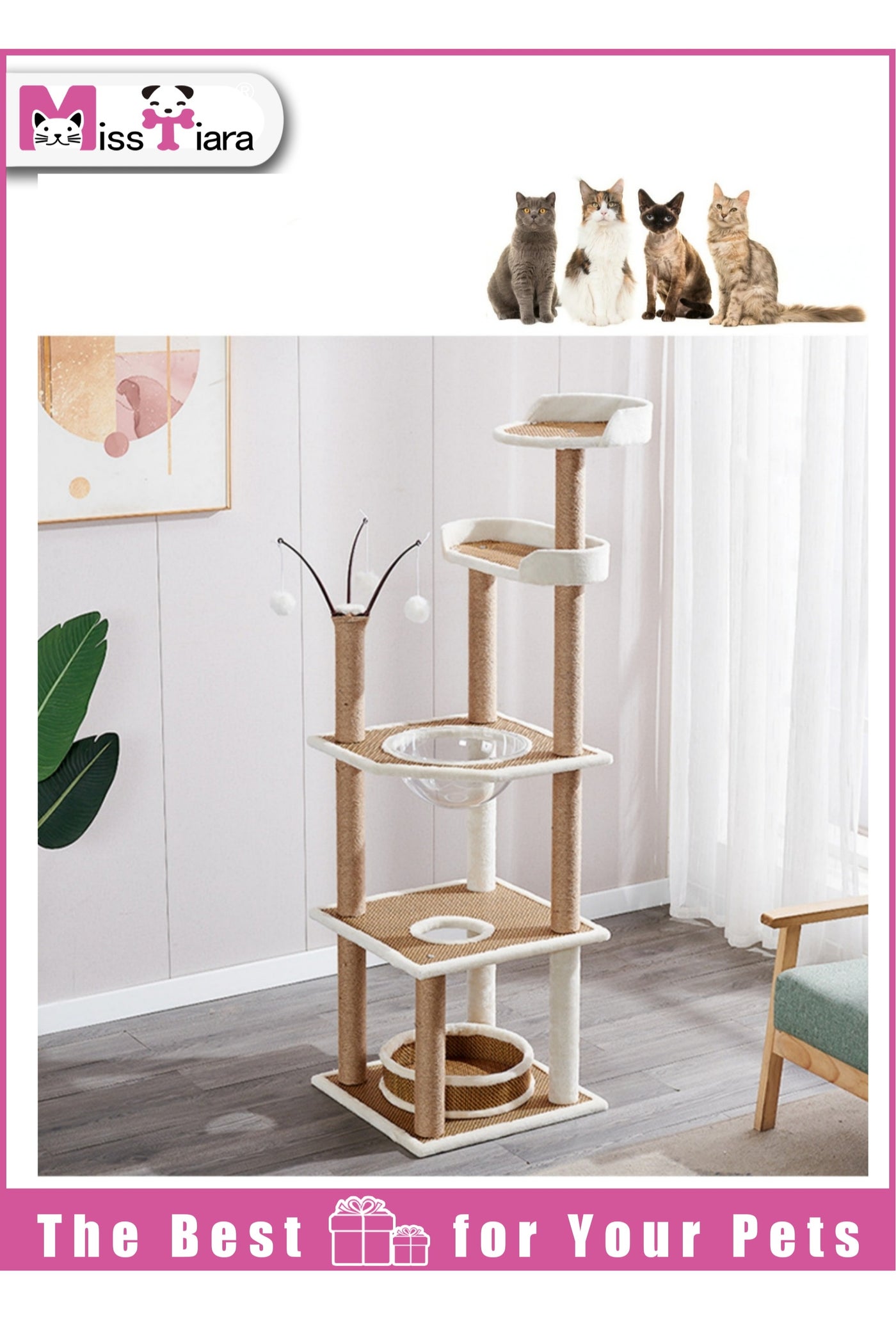 Multi-level Cat Tree for Indoor Cats Cat…