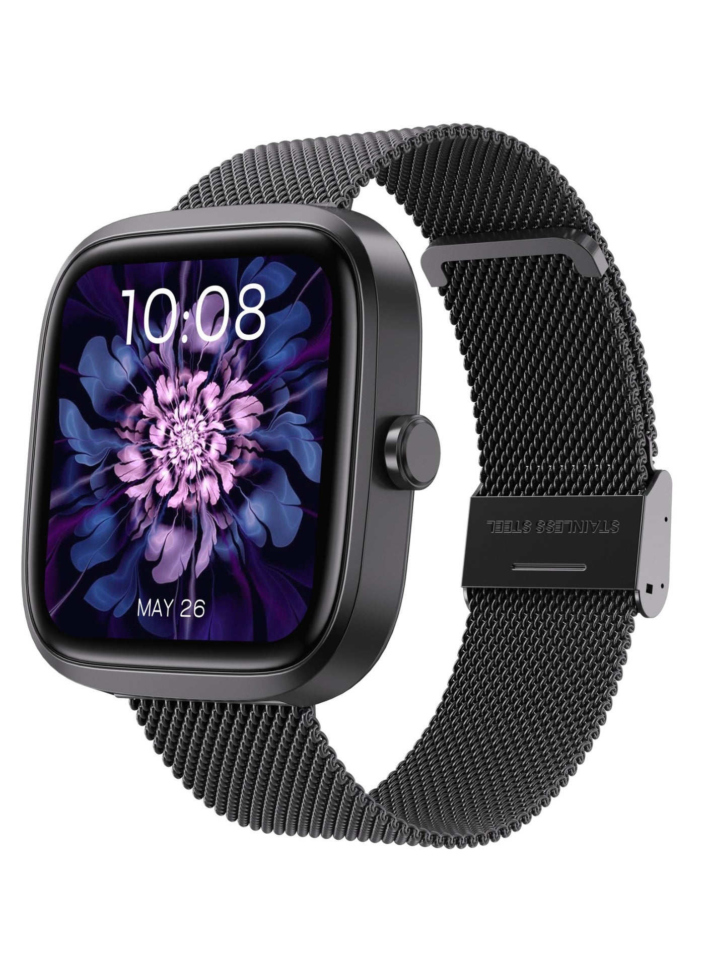 Compare Smart Watch 1.72 with HD Display, 30 Days Battery Life, Voice Assistant Support, Heart Rate, Sleep & Stress Management, Compatibility with iOS 10+ & Android 10.0+  Black at KSA Price