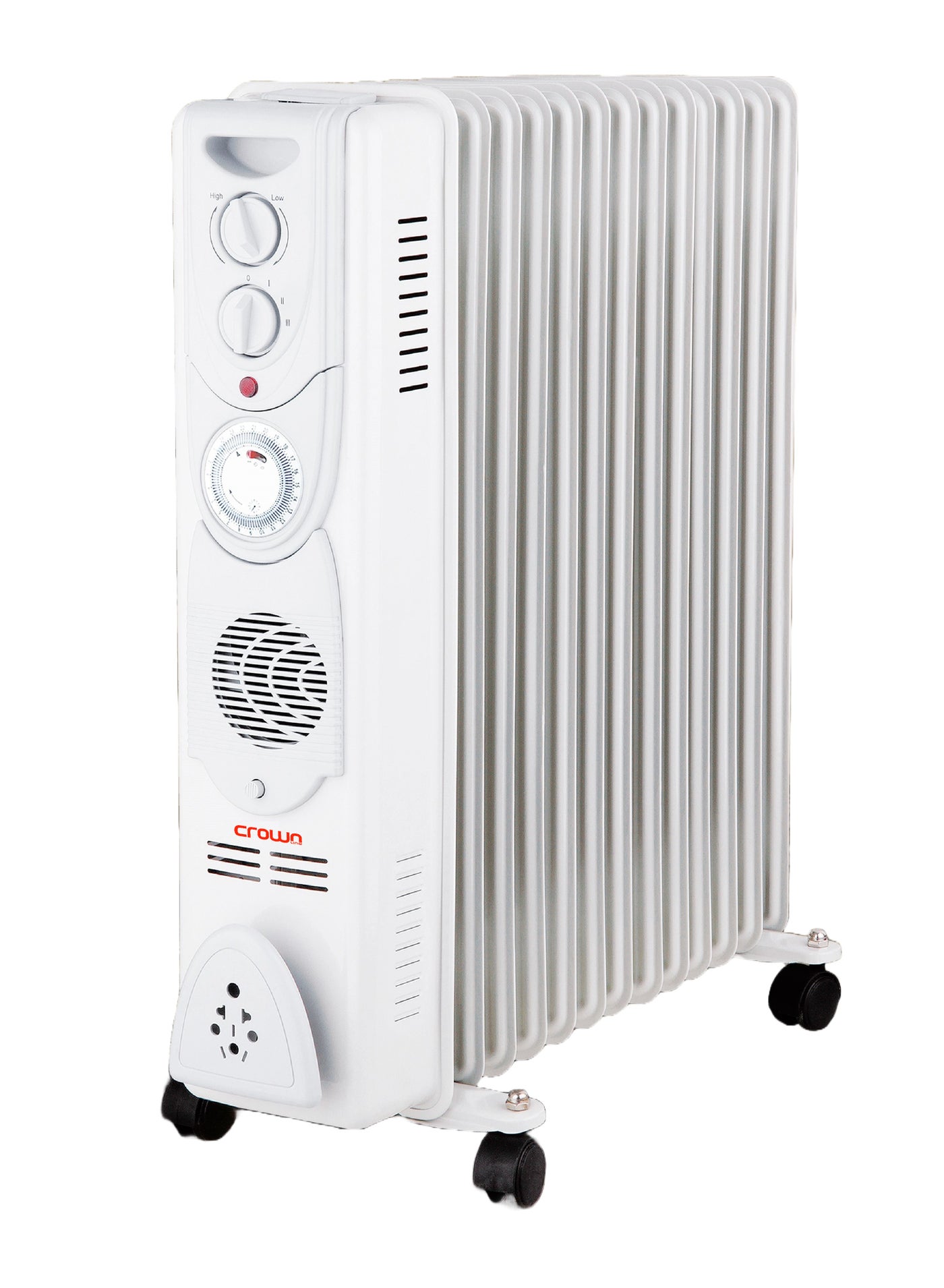 Compare HT393 Crownline 13Fins Oil Filled Radiator Heater 1000 W HT393 White at KSA Price