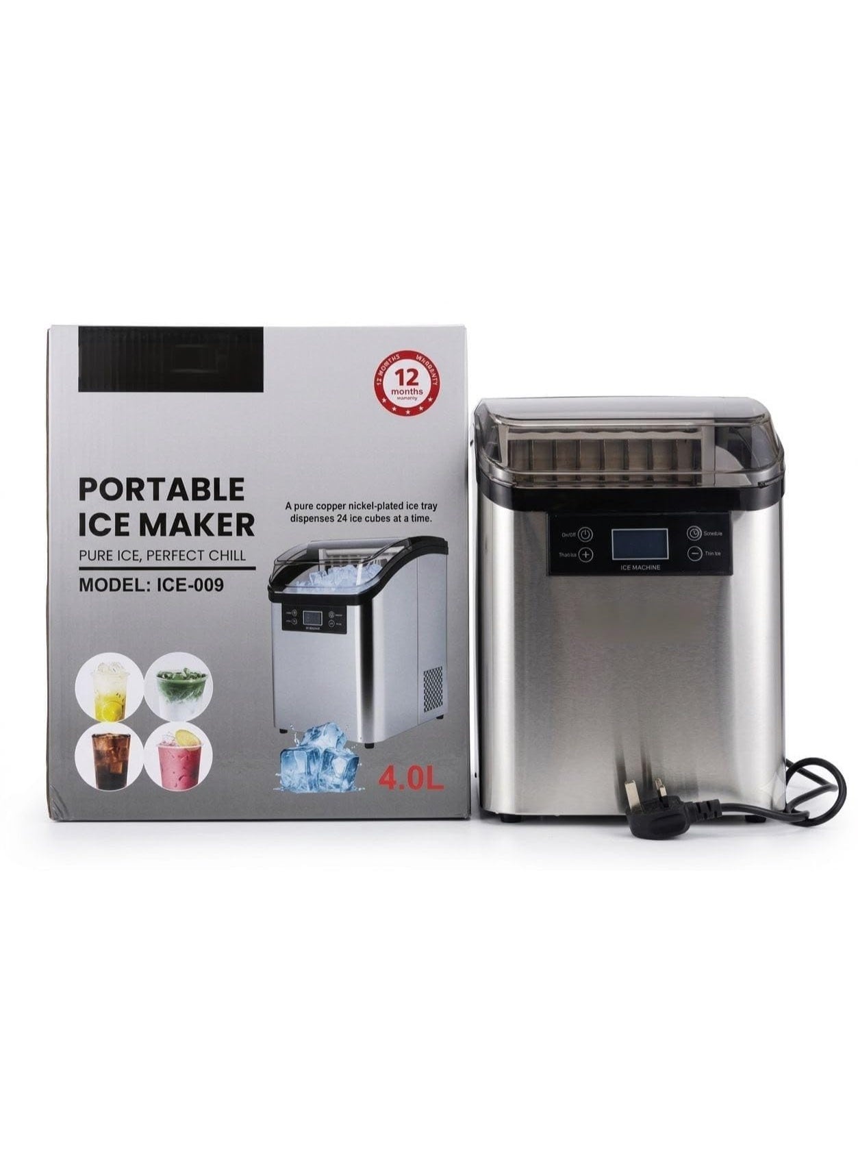 Portable Ice Maker Machine, 4L Countertop Ice…