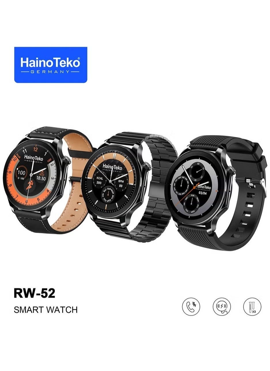 RW52 Round Shape AMOLED Display Smartwatch with 3…