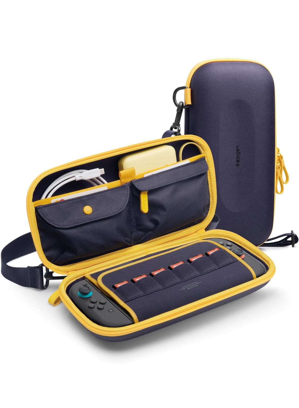 Compare Nano Pop Pro Nintendo Switch 2 Carrying Pouch Case with Shoulder Strap Protective Portable EVA Hard Shell with Pocket for JoyCon Accessories, 6 Game Cartridges  Blueberry Navy at KSA Price