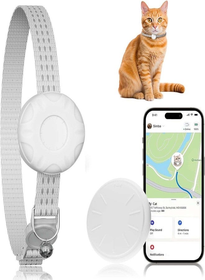 Compare Cat Tracker with Cat Tracker Collar, Mini GPS Tracker, Pet Trackers, No Subscription, AntiLost Trackers, Finder Tag for Vehicles, Pets, Kids, White at KSA Price