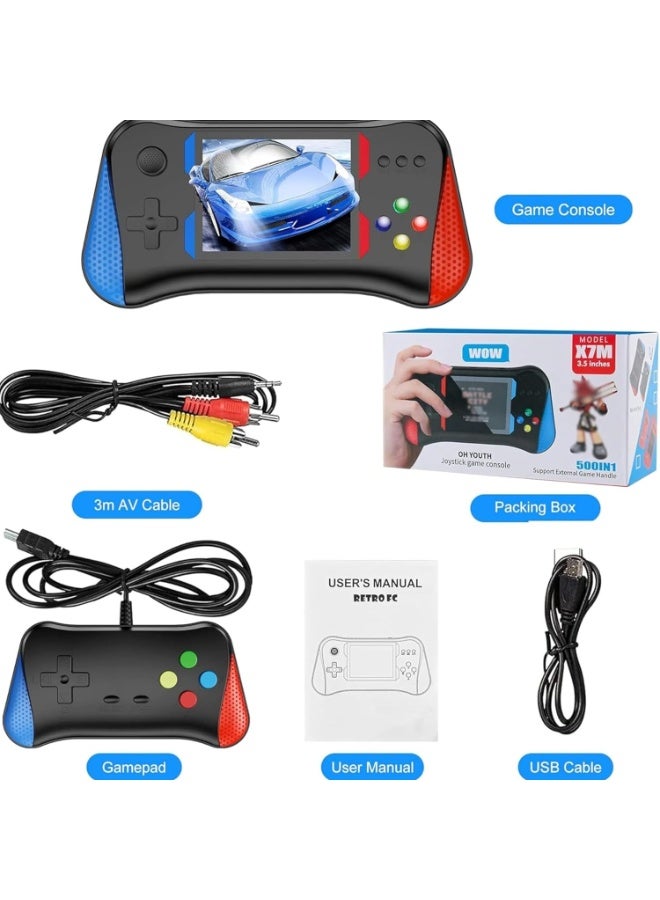 X7M Handheld Retro Game Console – 500 in 1 Built-in…