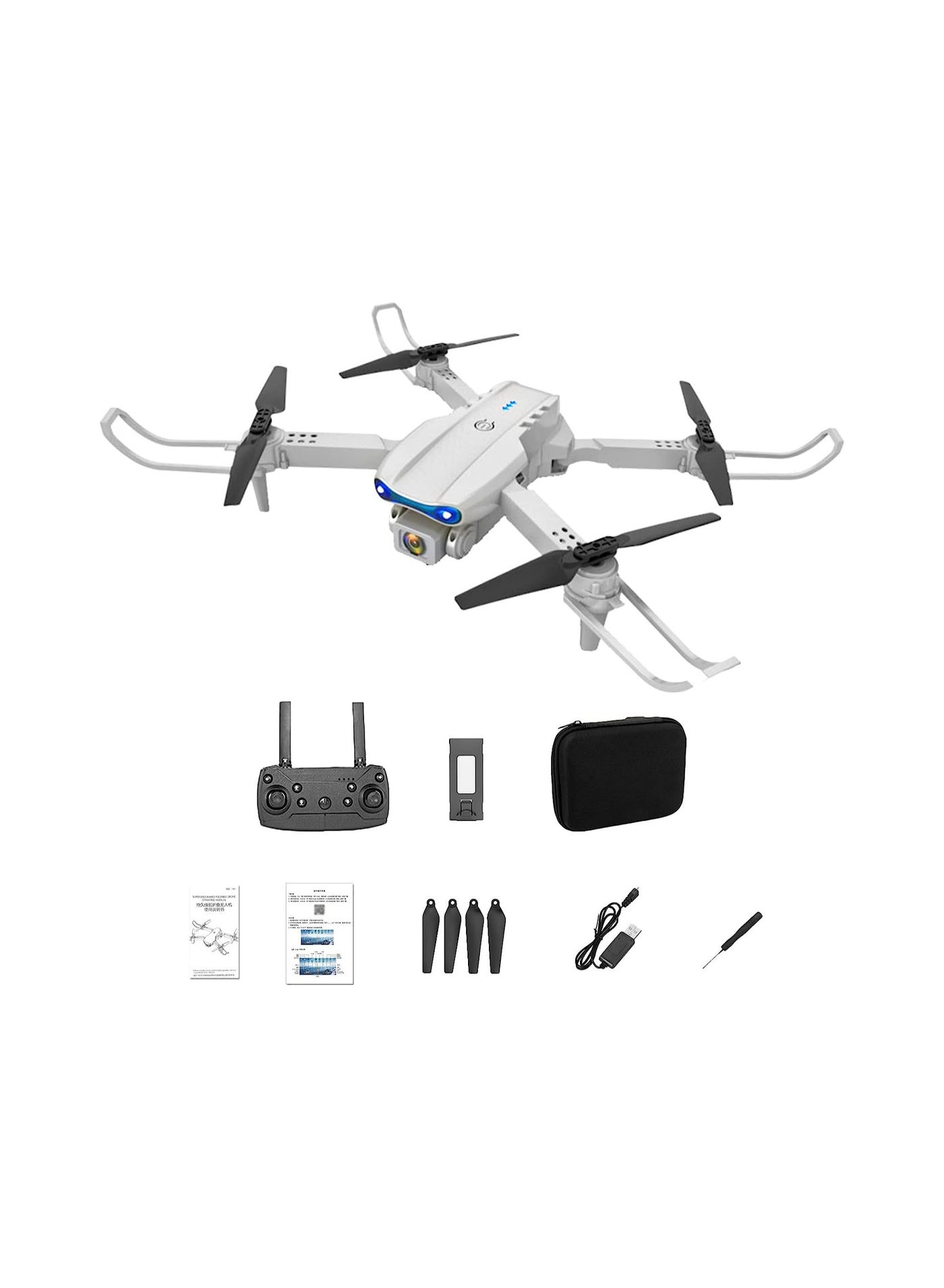 RC Drone with 4K Dual Camera Mini Drone Grey