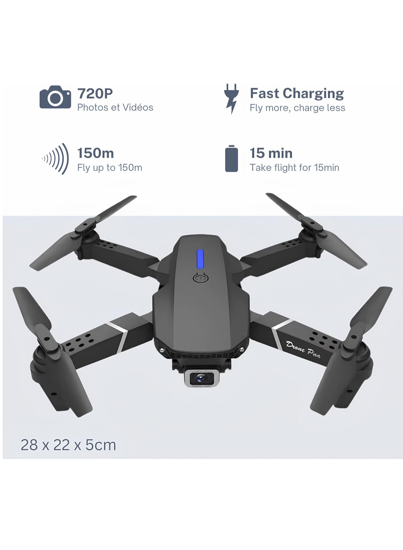E88 Drone with HD Camera Black Screen on…