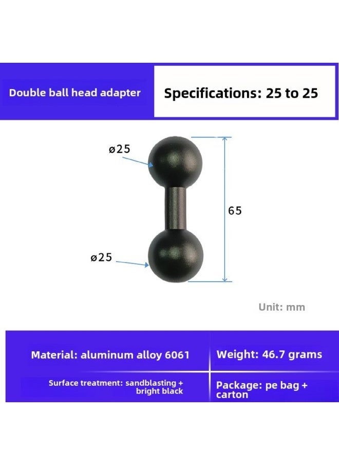 Compare 13 15172025 Aluminum Alloy 14 Screw Ball Head Mobile Phone Bracket Modified Live Photography Bracket AccessoriesColor:25mm To 25mm Double Ball Head at KSA Price