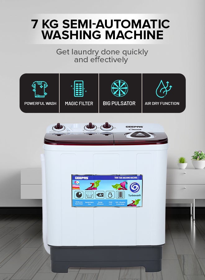 TwinTub Semi- Automatic 7 Kg Washing Machine…