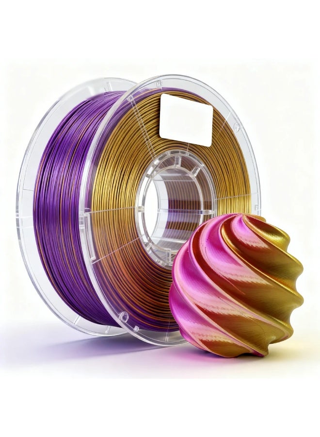 Silk Gold Purple PLA 1.75mm 3D Printer Filament…