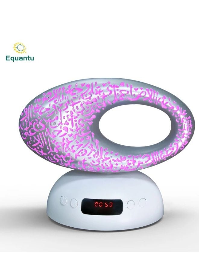 Compare Equantu SQ606 Premium Quran Speaker Museum Of The Future Design Digital Quran Speaker Wireless LED with Azan Clock and App control at KSA Price