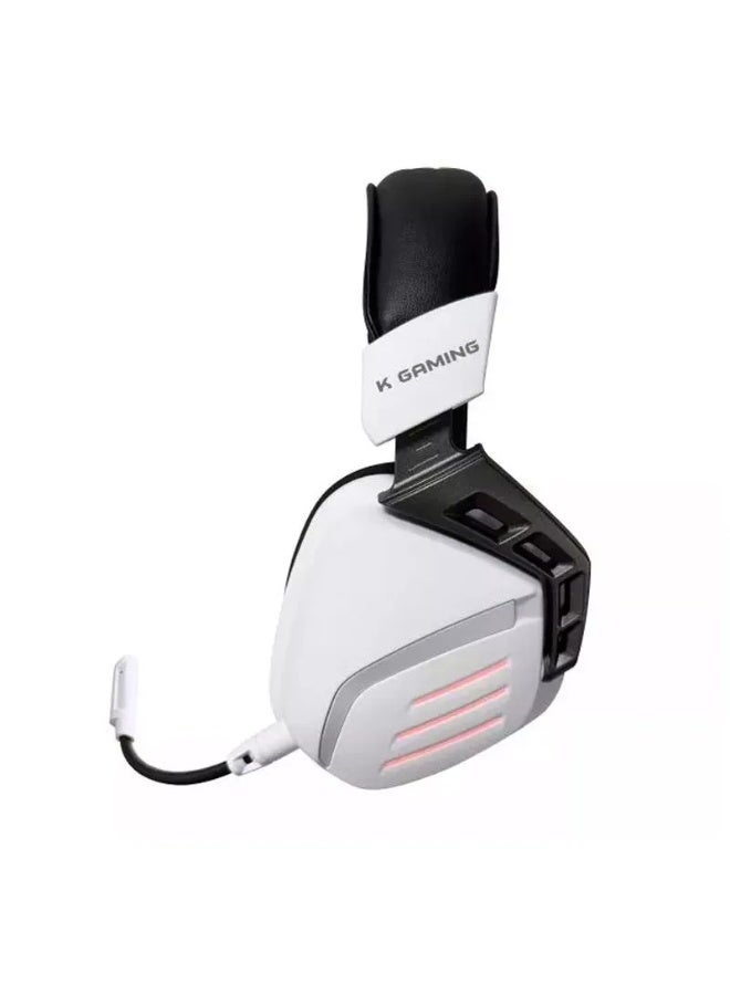 Compare KGaming K20 Wireless Gaming Headset Black & White – Tri‑Mode 2.4GHzBluetoothWired, 7.1 Surround, Noise‑Cancelling Mic – 25H Battery for PC, PS5, Xbox at KSA Price