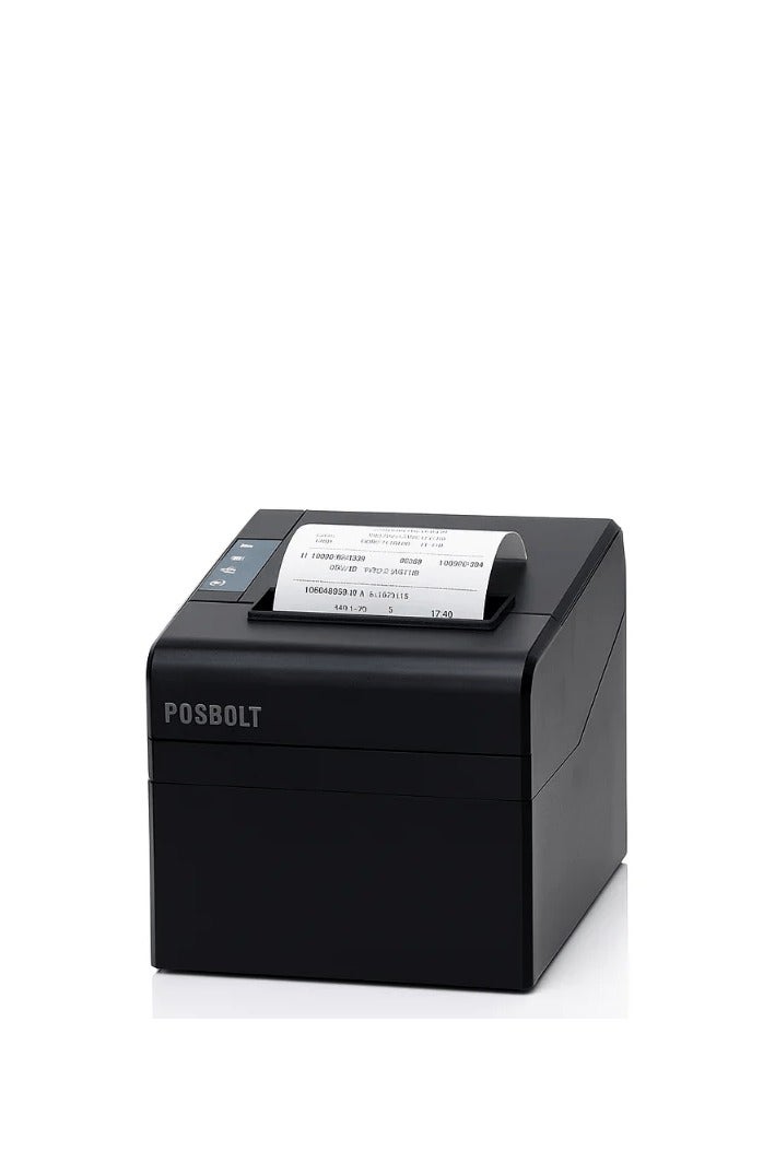 Compare POSBOLT 80mm Thermal Receipt Printer, HighSpeed 260mms, USB & LAN, Auto Cutter, Compatible with Windows, Android & POS Systems, Black at KSA Price