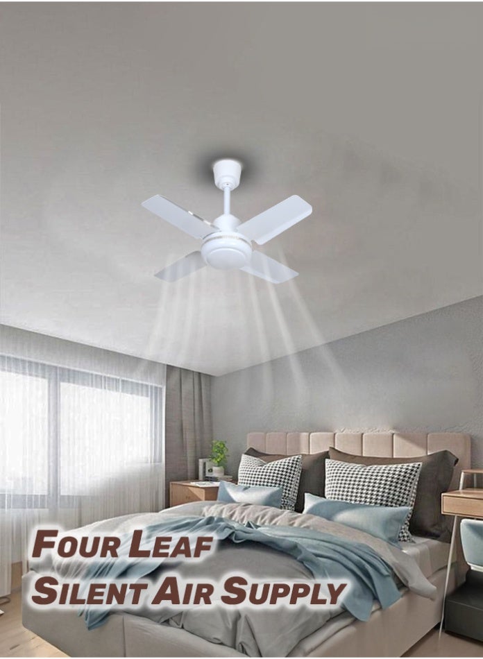 Compare 24Inch Ceiling Fan 70W High Speed 4Blade Design with 5Speed Regulation Switches – Sleek White Metal Finish & Silent Ball Bearing Motor at KSA Price