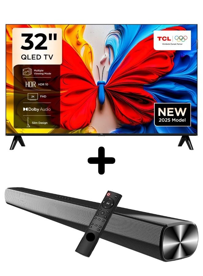Bundle Of 32-inch S5K QLED Google TV (HDR10,…