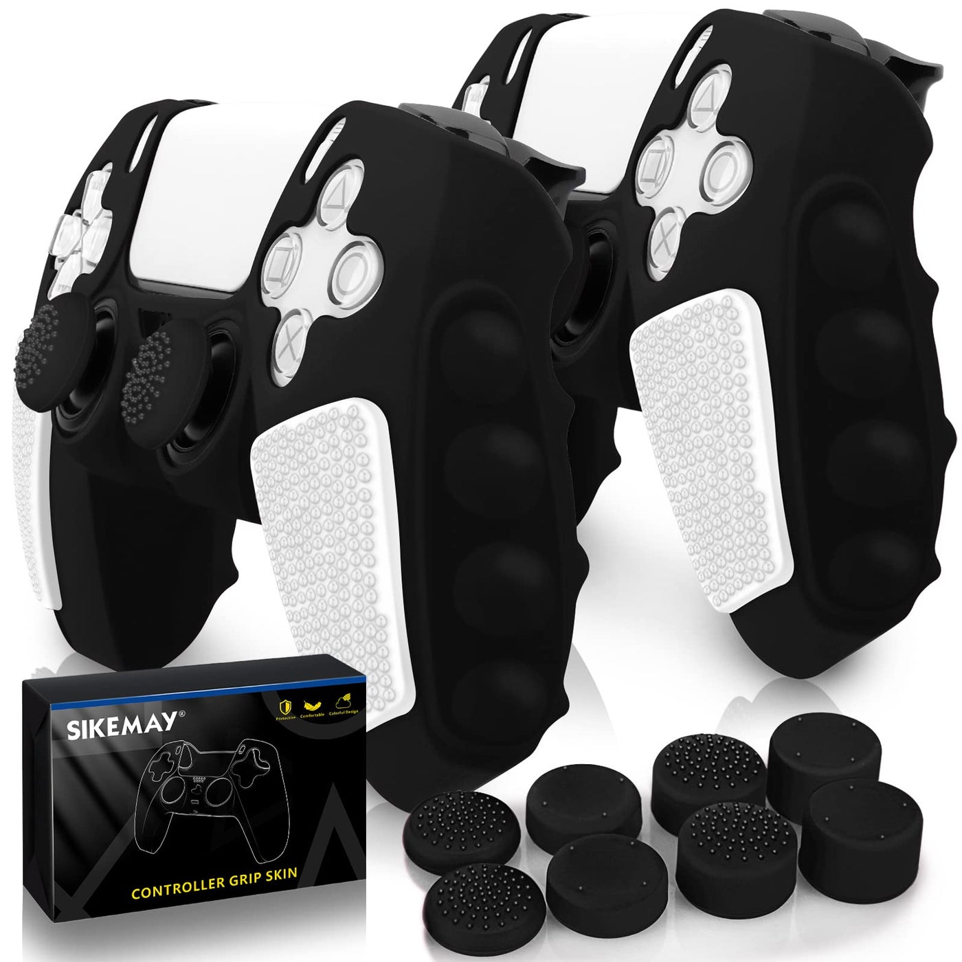 SIKEMAY Anti-Slip PS5 Controller Skin, Soft Thicken…