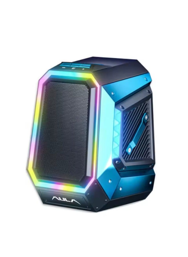 Compare AULA BS308 Bluetooth Speaker High Power 30W HiFi Rechargeble with RGB Light Charging Feature for Outdoor Activities Portable Use at KSA Price