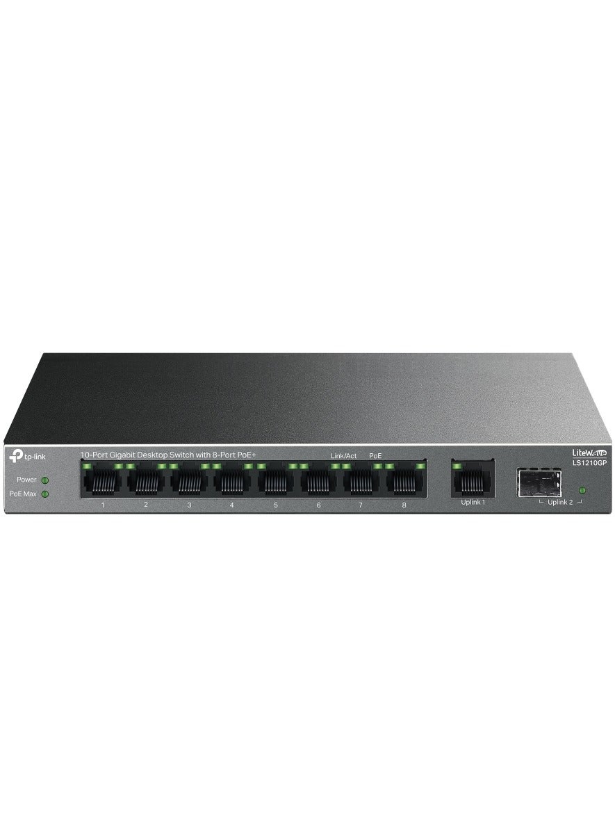 LS1210GP 10-Port Gigabit Desktop Switch with 8-Port…