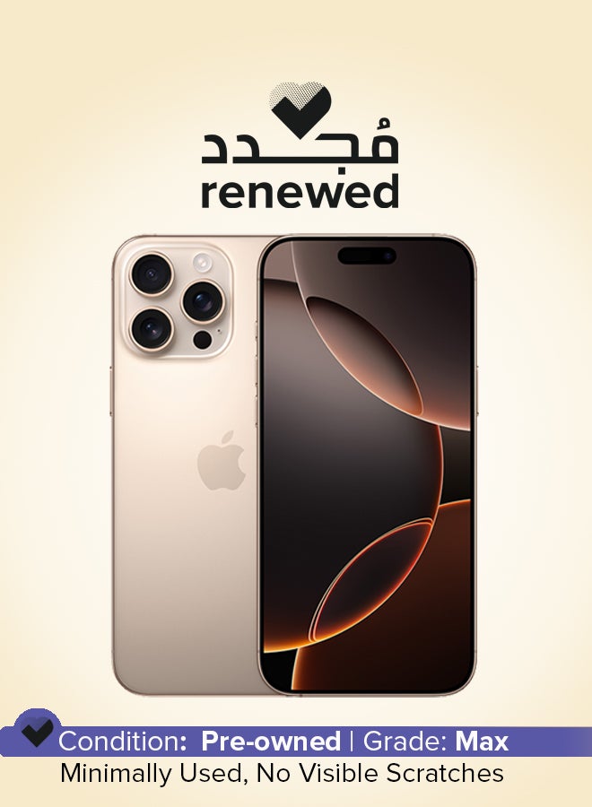 Compare Renewed  iPhone 16 Pro Max 256GB Desert Titanium 5G Esim only With FaceTime  USA Version at KSA Price