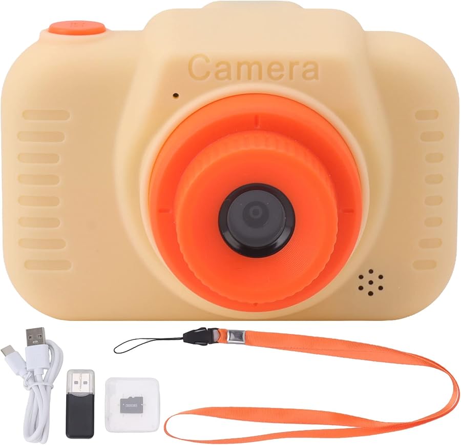 Compare Beige Kids Digital Camera USB Rechargeable HD Dual Lens 1080P 8X Zoom with 32G Card Gift at KSA Price