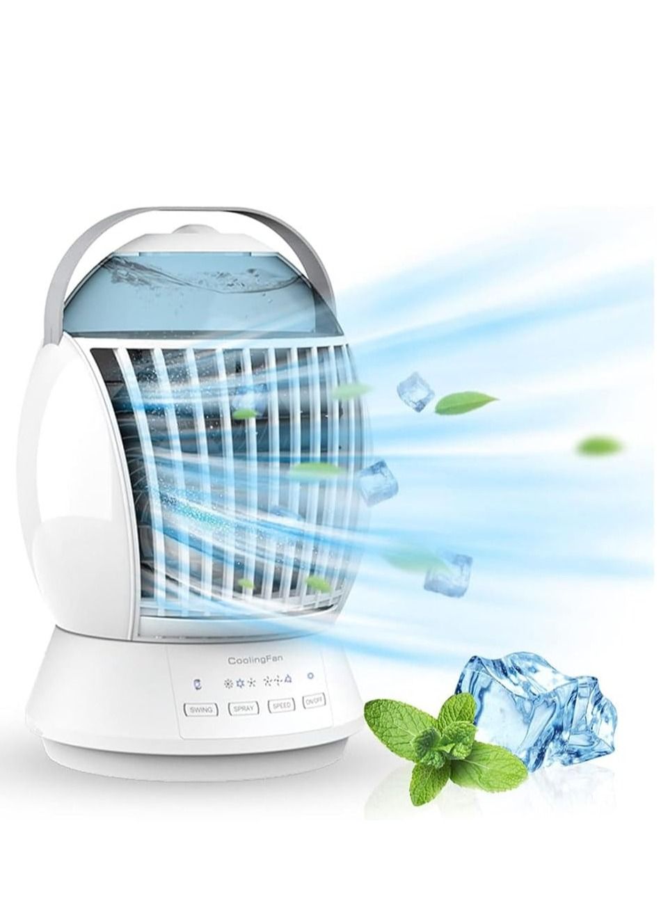 Compare COOLBABY Portable Air Conditioner Fan 500ml Evaporative Air Cooler Humidifier with 3 Wind Speed & 3 Cool Mist, 45° Oscillation,Mini Air Conditioner for Home Office at KSA Price
