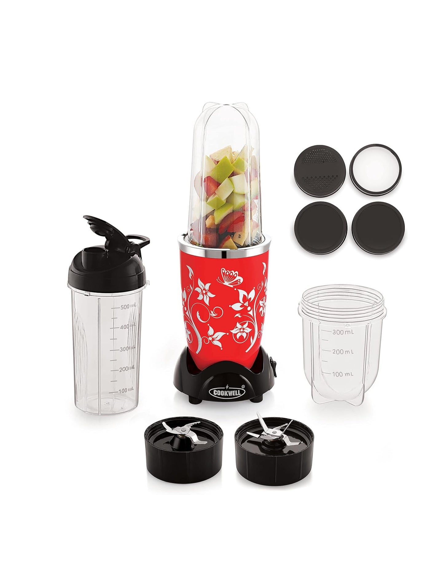 Compare Cookwell Nutri Blender 3 Jar 2 Blade, Red at KSA Price