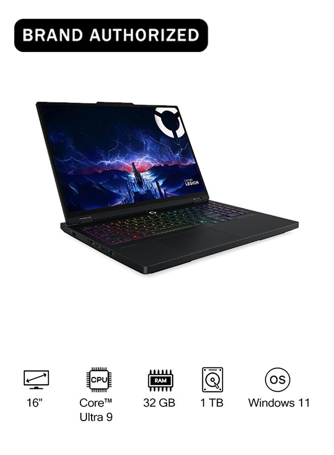 Compare Legion Pro 5 16IAX10H , Intel Core Ultra 9 275HX, NVIDIA RTX5070 Ti 12GB GDDR7, 32GB RAM, 1TB SSD, 16 WQXGA OLED 165Hz Display, Win11 83LU000RAX + 2Y Premium Care Eclipse Black at KSA Price