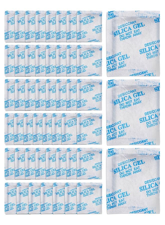 Compare Moisture Absorbers  50 Packs 20 Gram Silica Gel Packs Desiccant Dehumidifier Packs Premium Desiccant Packets for Storage Color Indicating Silica Gel for Spices Jewelry Shoes and Electronic at KSA Price
