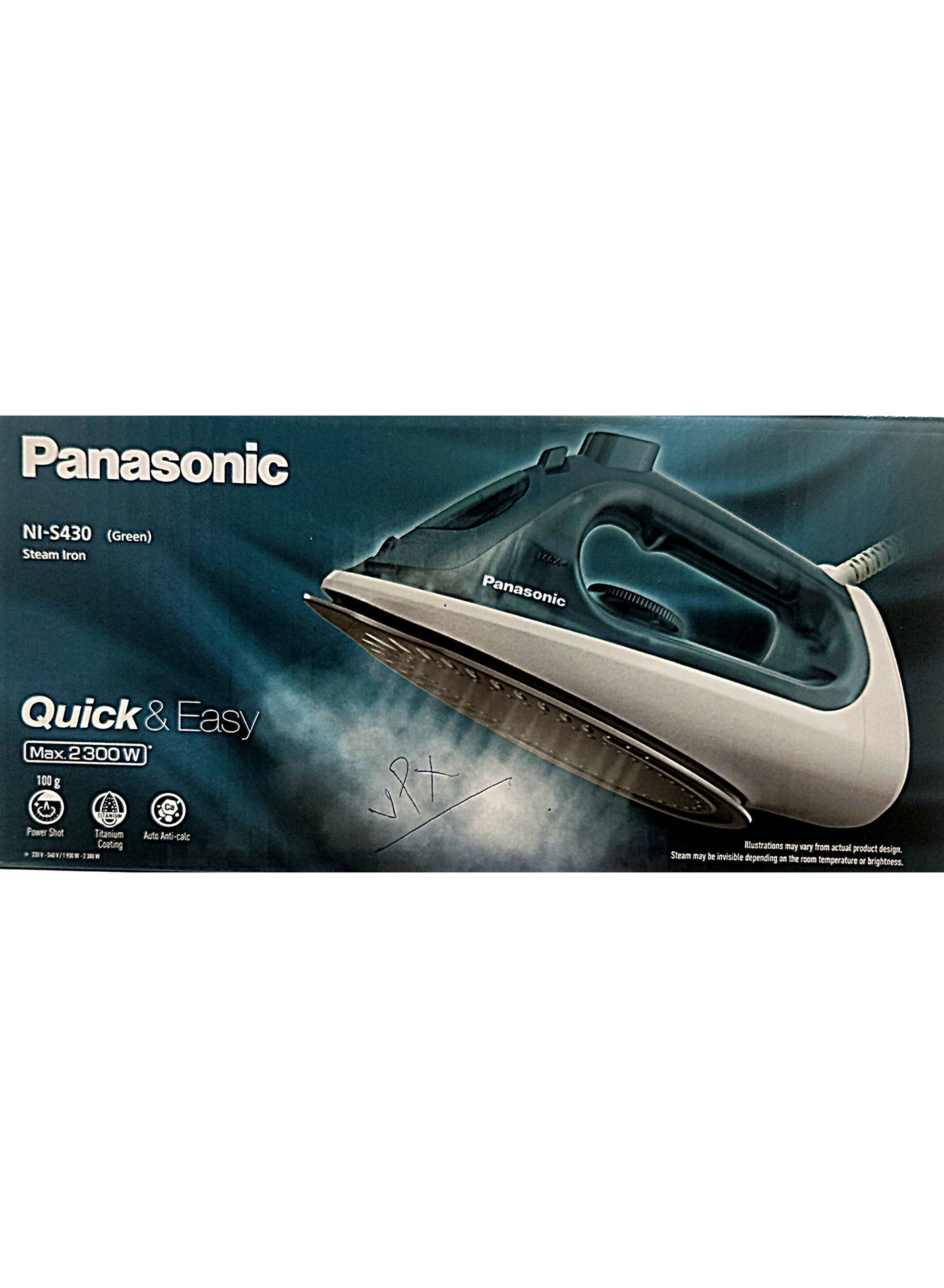 Panasonic NI-S430 2300W Steam Iron with Ceramic Soleplate,…