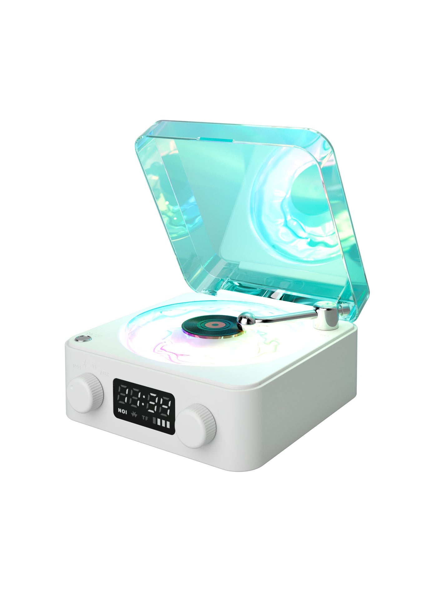 Compare Wave Portable Speaker with White Noise and Atmospheric Lights and Clock Display  Calming Nature Sounds  Multiple Playback Options  Compact & portable  Immersive Sound Quality Speaker  White at KSA Price