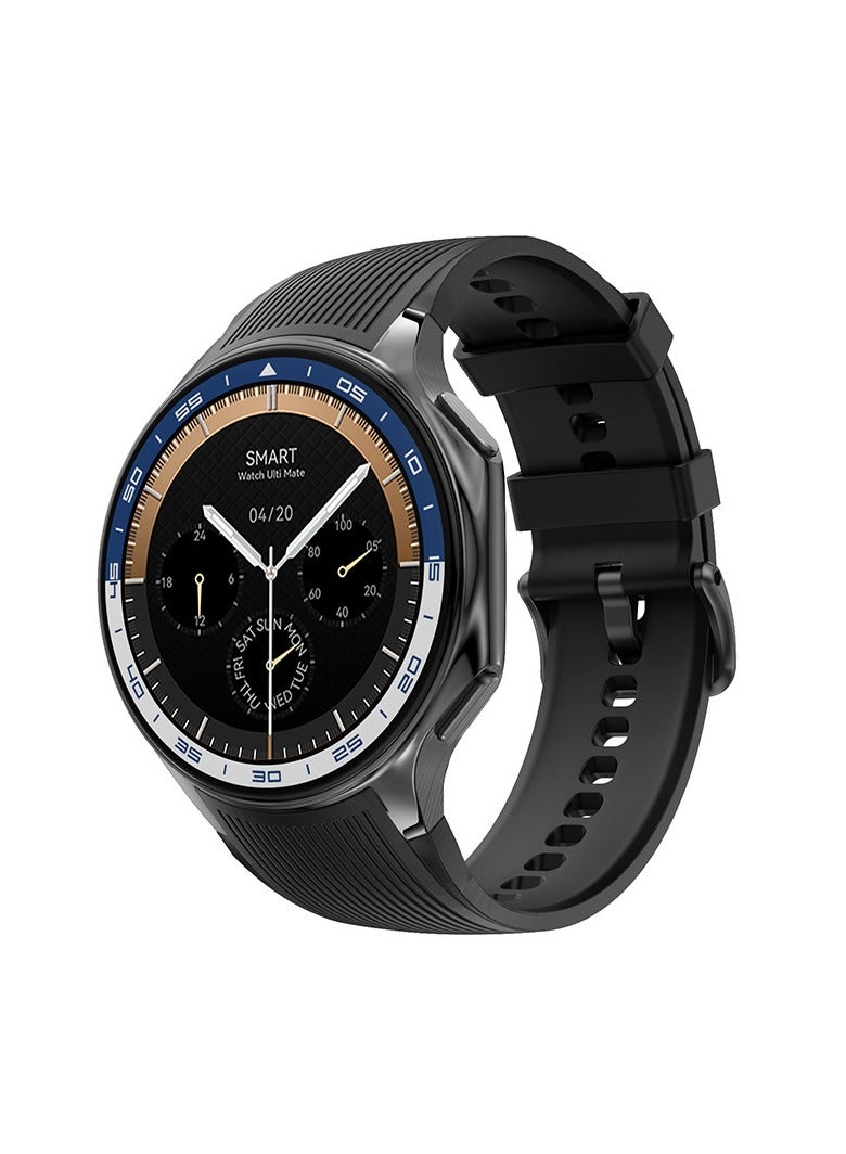 Compare Arabic DT NO.1 DT Watch X smartwatch, 1.43 AMOLED Screen, BT Call Photo Album Music Video playback record Compass, DT watch smartwatchBlack at KSA Price