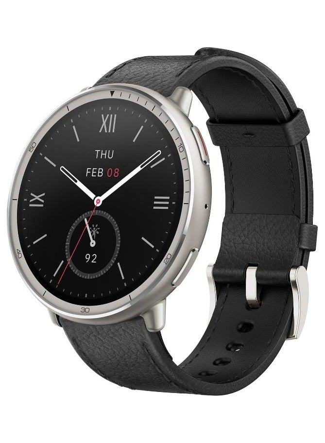 Compare Active 2 premium version Smart Watch 44mm, 10 Day Battery, Fitness Tracker, Sleep Monitor, GPS Maps,160+ Sport Modes, Water Resistant for Smart Phones, Sapphire Glass, With 2 straps leather and normal at KSA Price