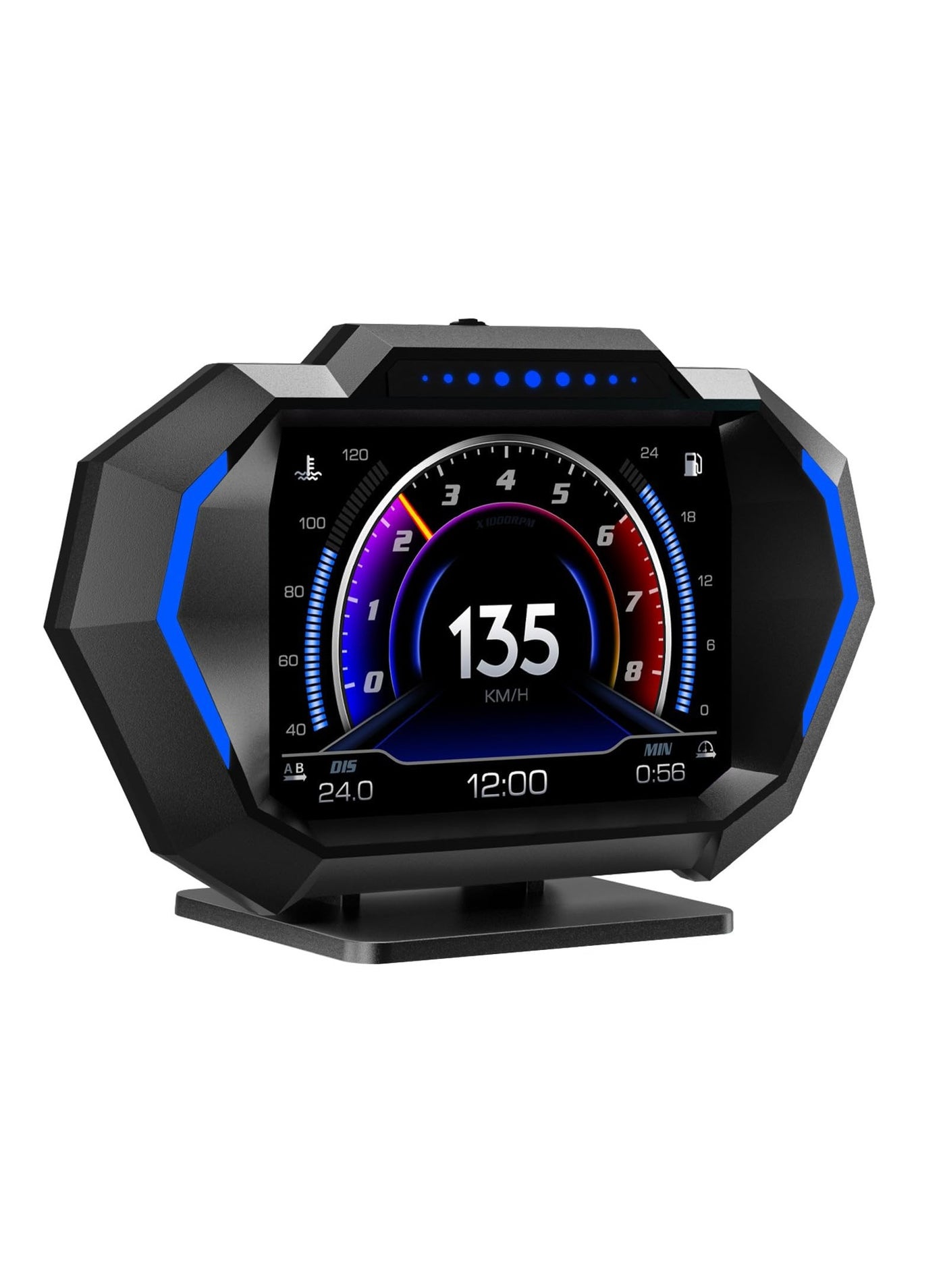 Compare Heads Up Display for Car, OBD+GPS MultiData Monitor Digital Speedometer, Overspeed Alarm, RPM, Water Temperature, Turbo Pressure Smart Gauge for Most Vehicles After 2008 — Supports Arabic Language at KSA Price