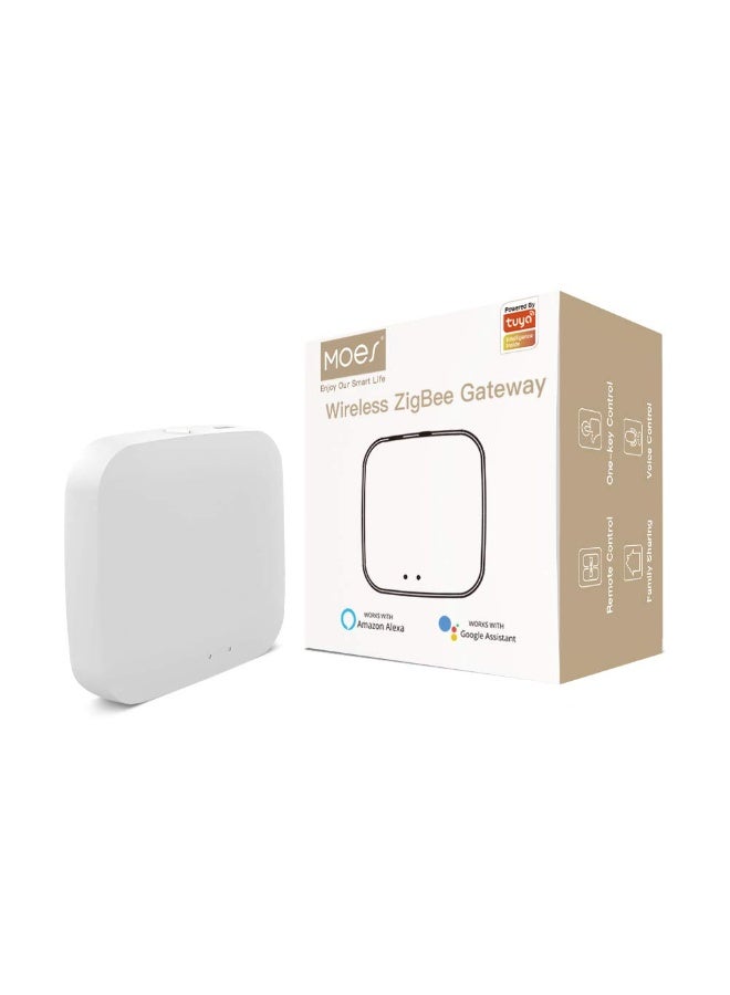 Compare Moes Smart Zigbee Hub – Wireless Gateway | Zigbee 3.0 & Bluetooth Bridge, USB Rotating Mini Hub, TuyaSmart Life Compatible at KSA Price