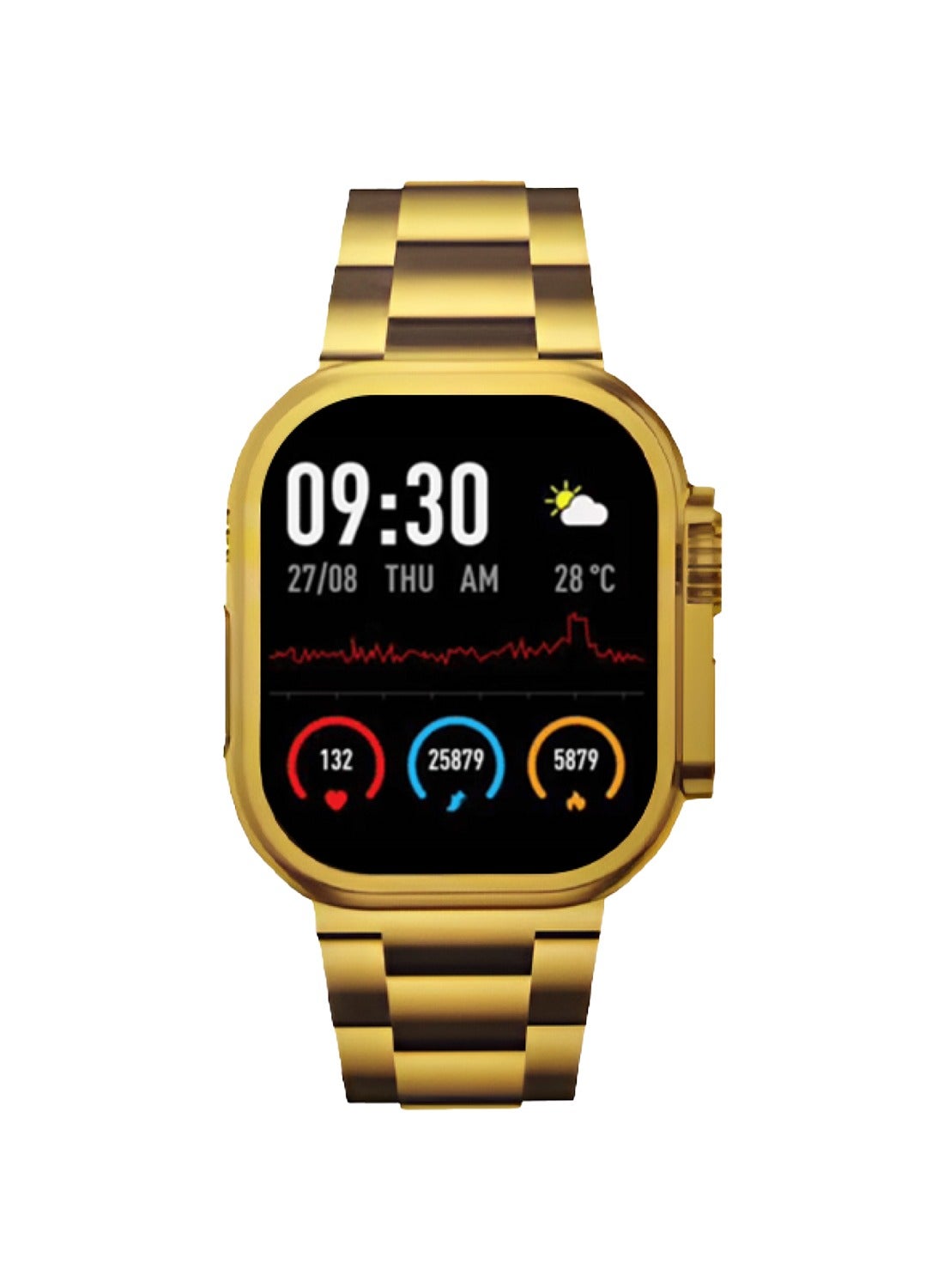 Compare Ultra 8 Gold Stainless Steel Smartwatch at KSA Price