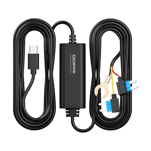 DDPAI Dash Cam Hardwire Kit, 10Ft Type-C USB…