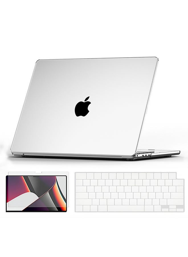 Compare Ultrathin Super Crystal Case Compatible with MacBook Pro 16 A2485,A2780,A2991,A3403,A3186M4 20212024 Case+Keyboard Cover+Protector,Clear at KSA Price