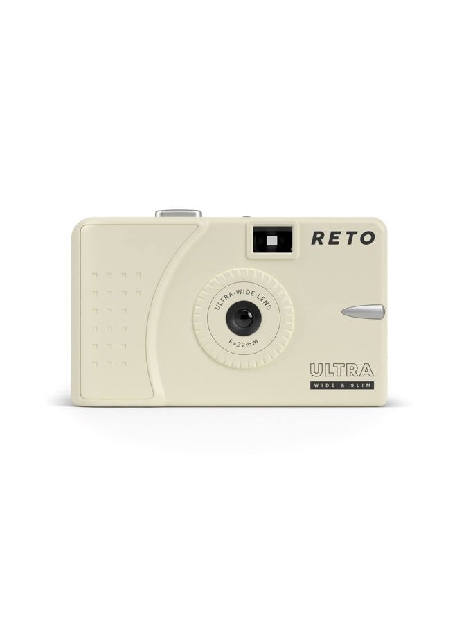 Compare Ultra Wide and Slim 35mm Reusable Daylight Film Camera  22mm Wide Lens, Focus Free, Light Weight, Easy to Use Cream at KSA Price