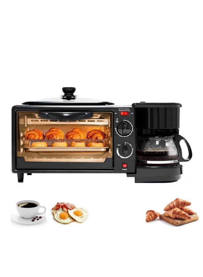 Compare Three in one breakfast machine, portable breakfast machine with coffee machine and non stick frying pan, toaster with 30 minute timer, and multifunctional breakfast utensils. It is an ideal choice for apartments and compact kitchens. at KSA Price