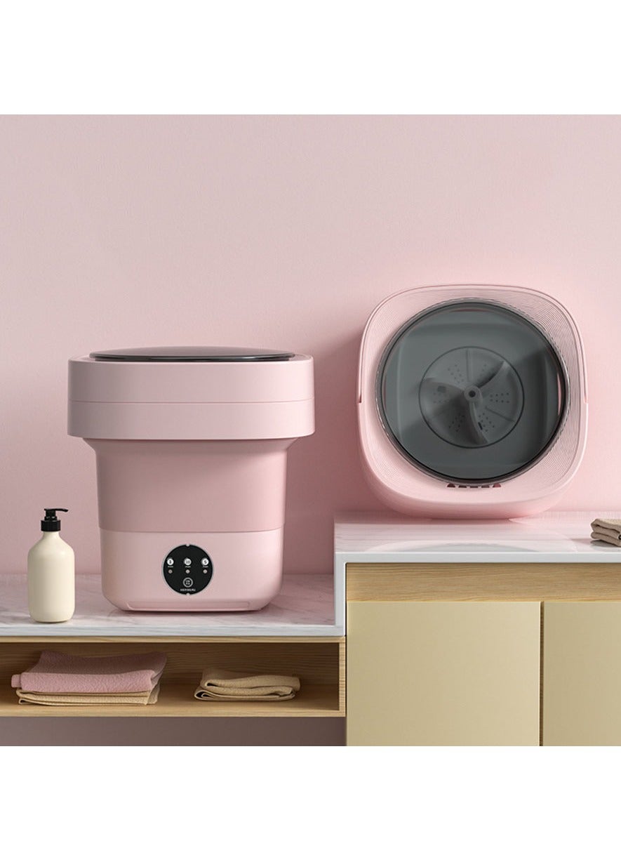 Compare Compact Portable Washer, 3 Modes Deep Cleaning Lingerie, Baby Clothes and Small Items, Foldable Washer for Apartment, Camping and Traveling Pink at KSA Price