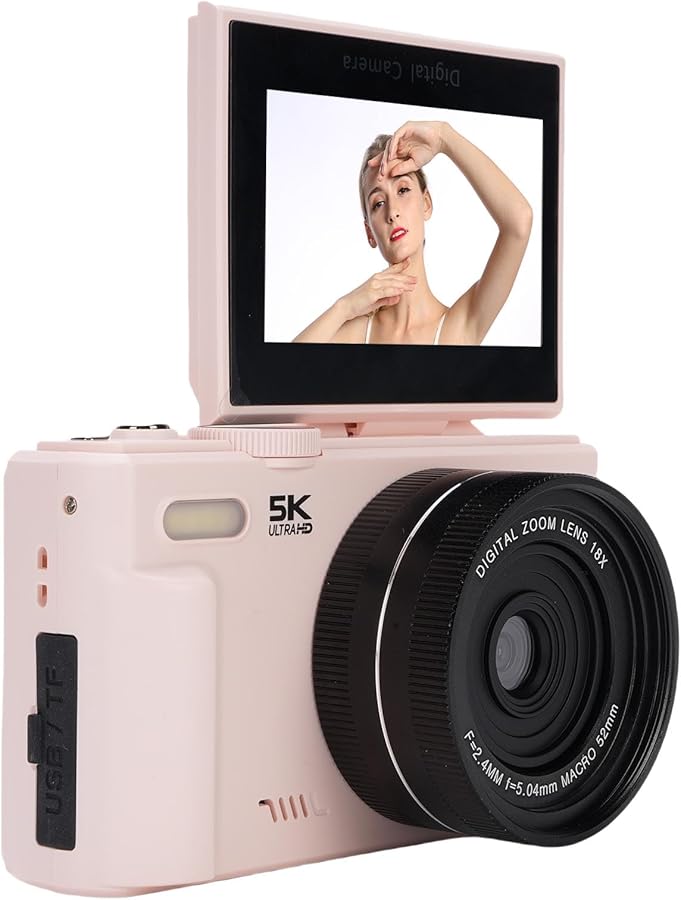 Vbestlife 5K Digital Camera 75MP WiFi Autofocus…