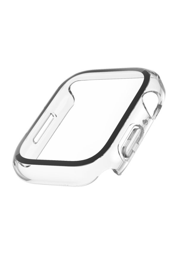 Compare ScreenForce Apple Watch Screen Protector + Bumper 45Mm Full 360 Protection, Tempered Curved Glass, AntiBacterial, For Apple Watch Series 87654SE Transparent at KSA Price