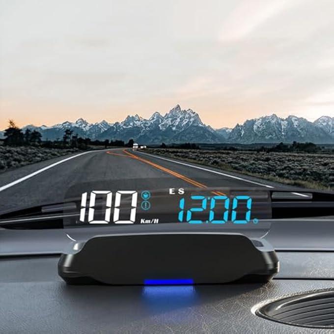 Compare Digtial Speedometer Head Up Display C17 Windshield Speedometer Projector Digital Gps Speedometer With Speed Overspeed Water Temperature Heads Up Display For Cars Suitable For All Cars Truck at KSA Price