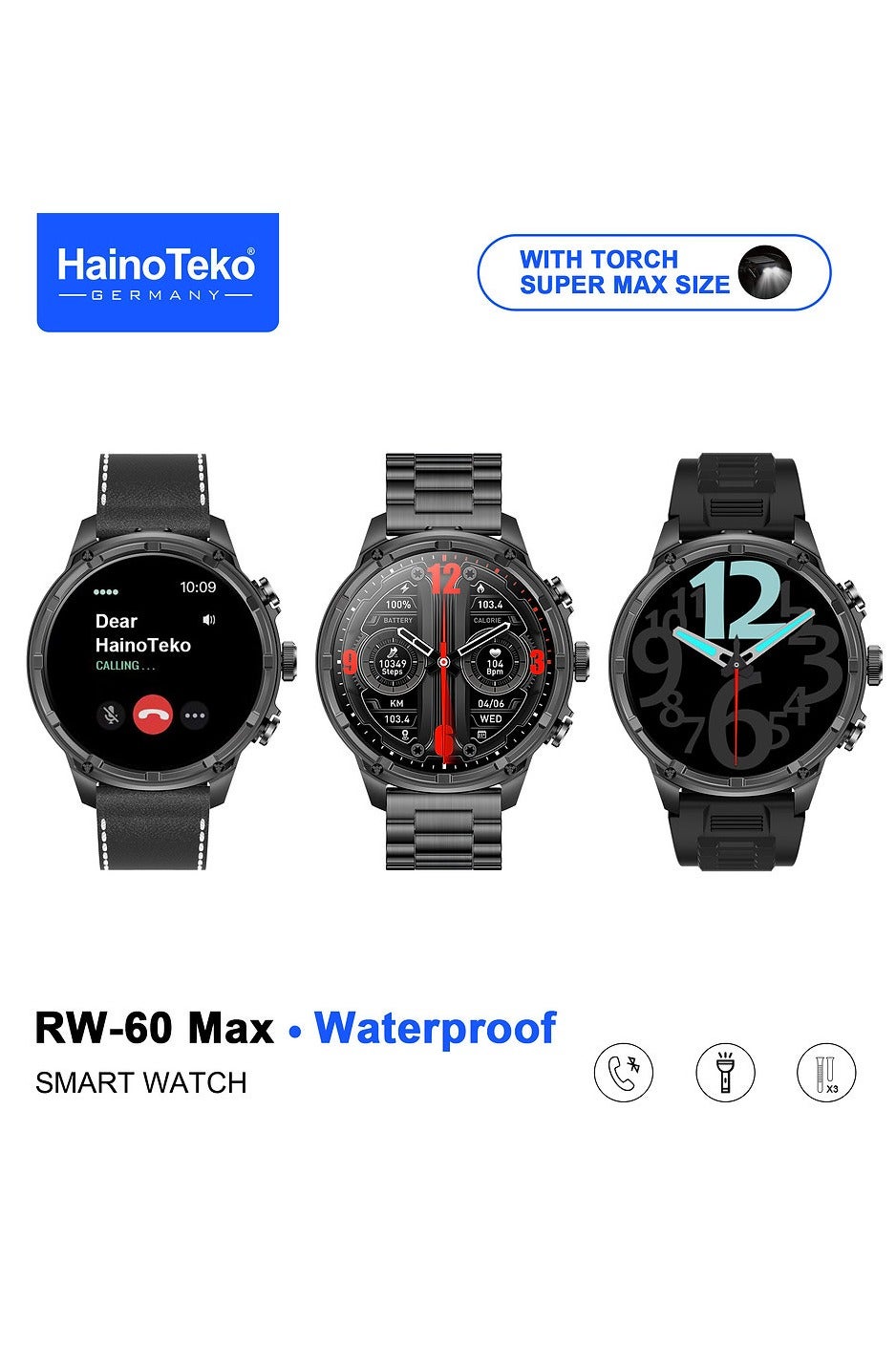 HainoTeko RW-60 Max Waterproof Smartwatch With…