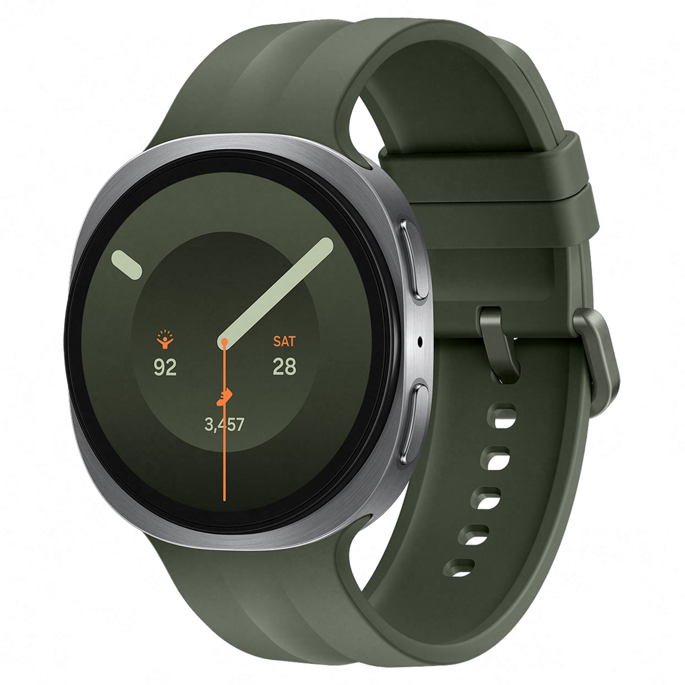 Compare Galaxy Watch 9, 44mm GPS Smartwatch, Middle East Version, Slimness, Comfort fit, Signature Cushion Design, Personalized Sleep Experience, Health Coaching, 445 mAh Battery, Raise to Talk Silver at KSA Price