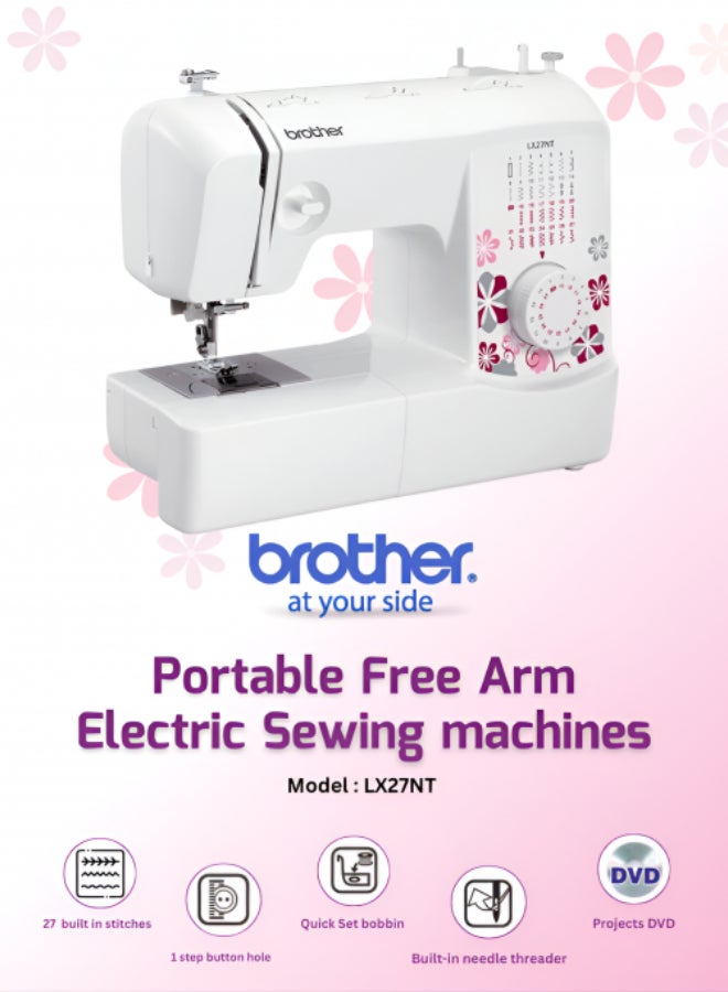LX27NT Portable Free Arm Electric Sewing machines…
