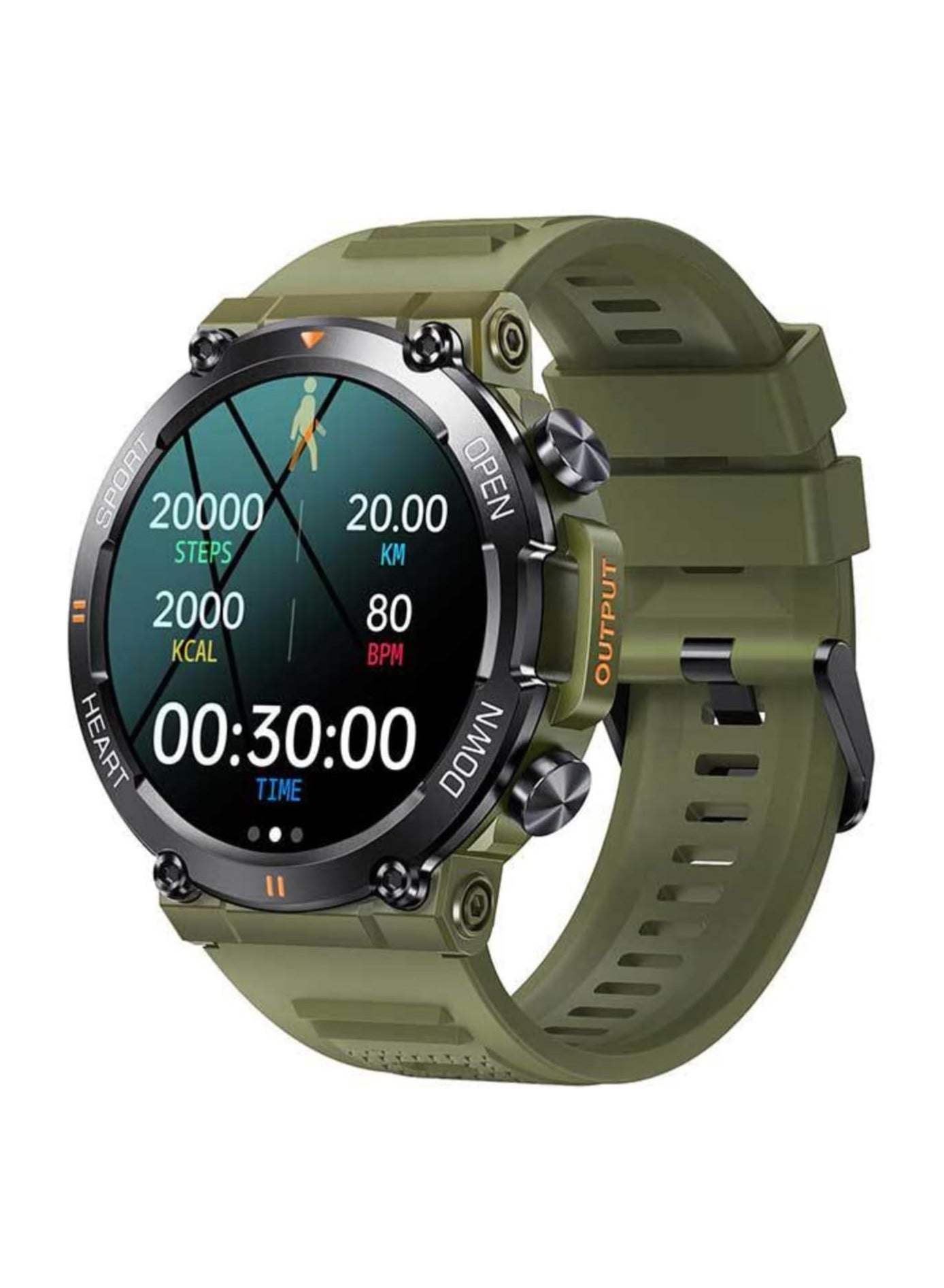 Compare K56PRO Smart Watch Mens Outdoor ThreeProof Bluetooth Call Healthy Sleep Monitoring MultiSports Green at KSA Price