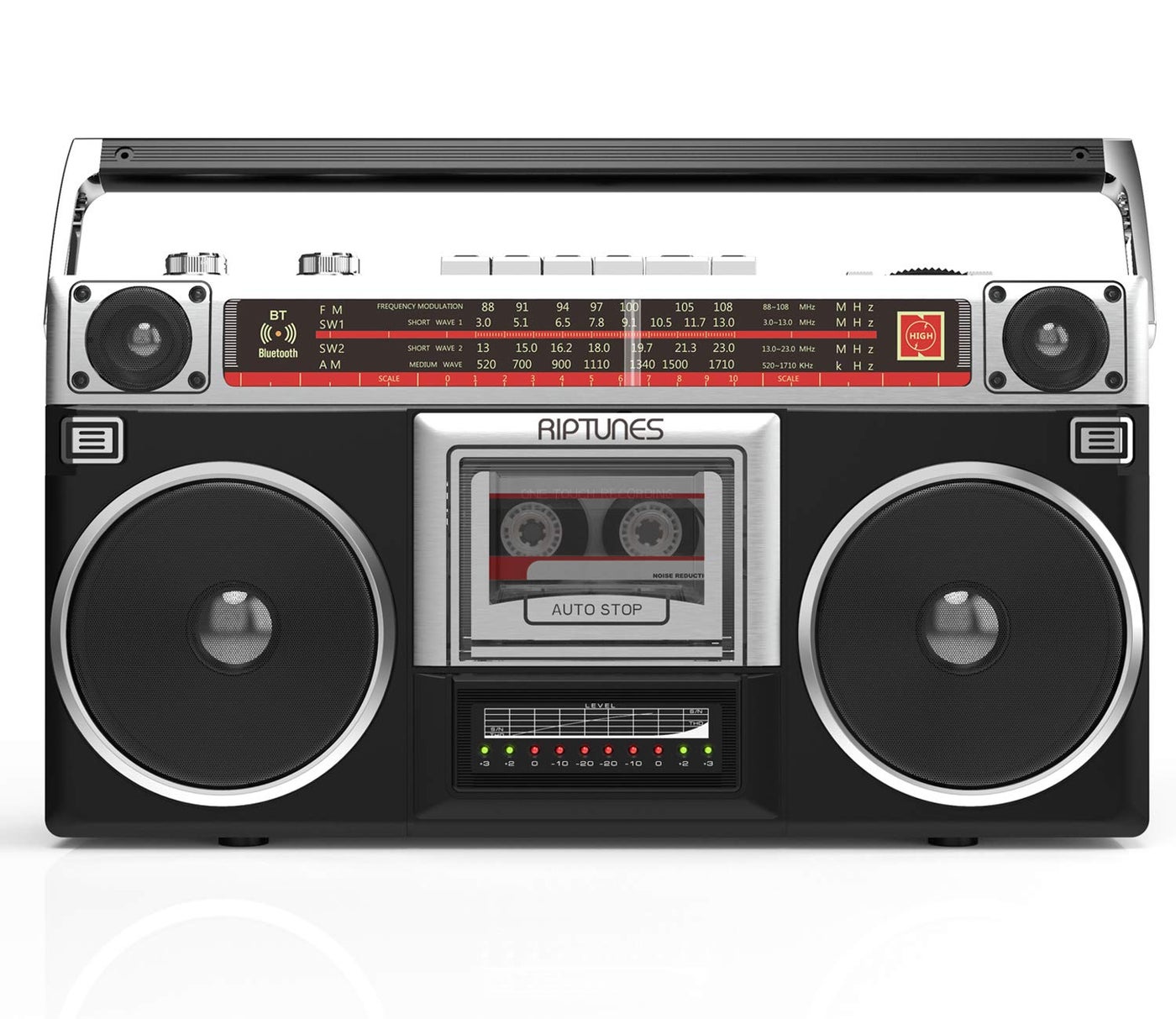 Riptunes Boombox Radio Cassette Player Recorder, AM/FM…