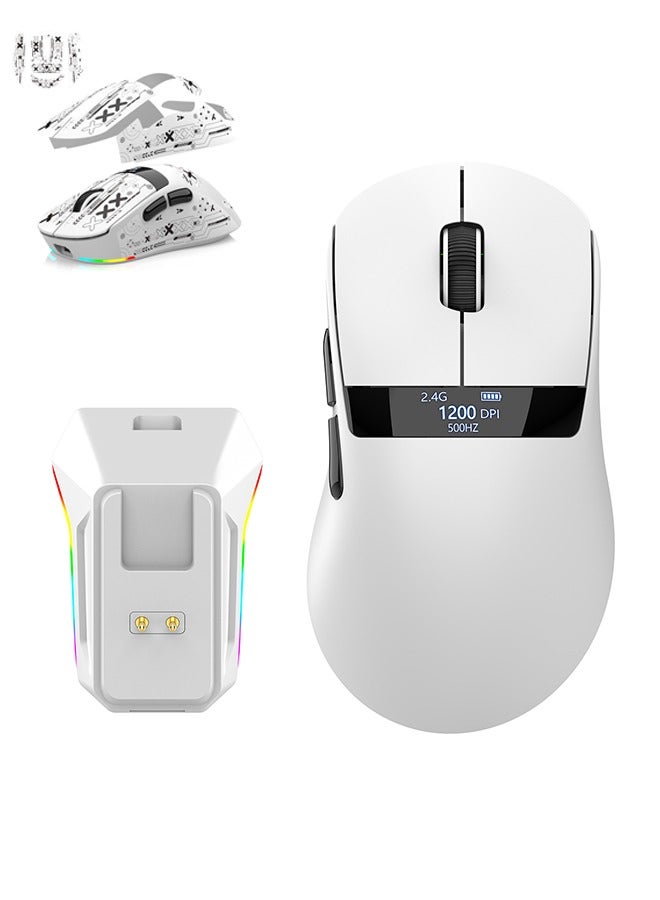 Compare H9 Pro Lightweight Wireless Gaming Mouse with RGB Charging Dock,TriMode2.4GUSBC WiredBT,12K DPI,PAW3311 Optical Sensor with Antislip mouse Grip Tape for PCLaptopMac at KSA Price